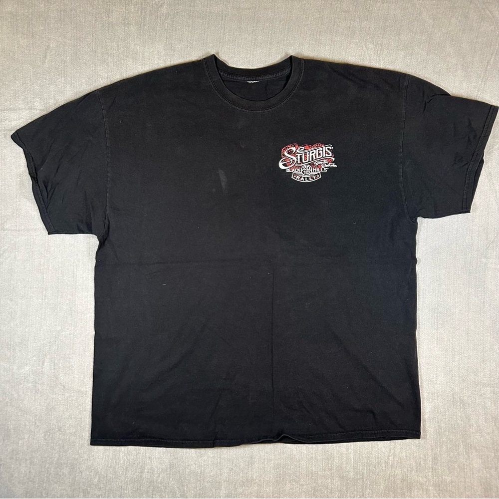 Sturgis Black Hills Rally 2018 Mens T-Shirt Black Graphic Motorcycle Tee XL